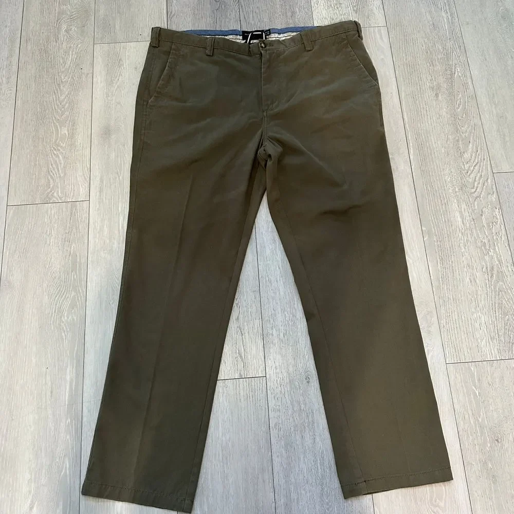 Black Brown 1836 mens‎ trousers pants business casual chinos green size 38x30